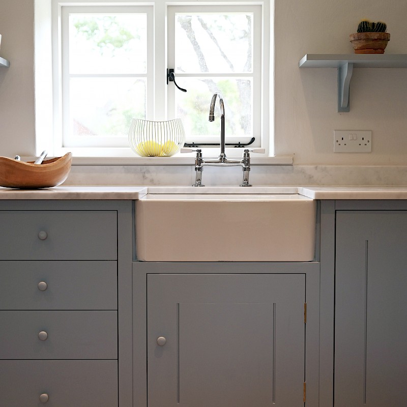 Kitchen cabinets and sink